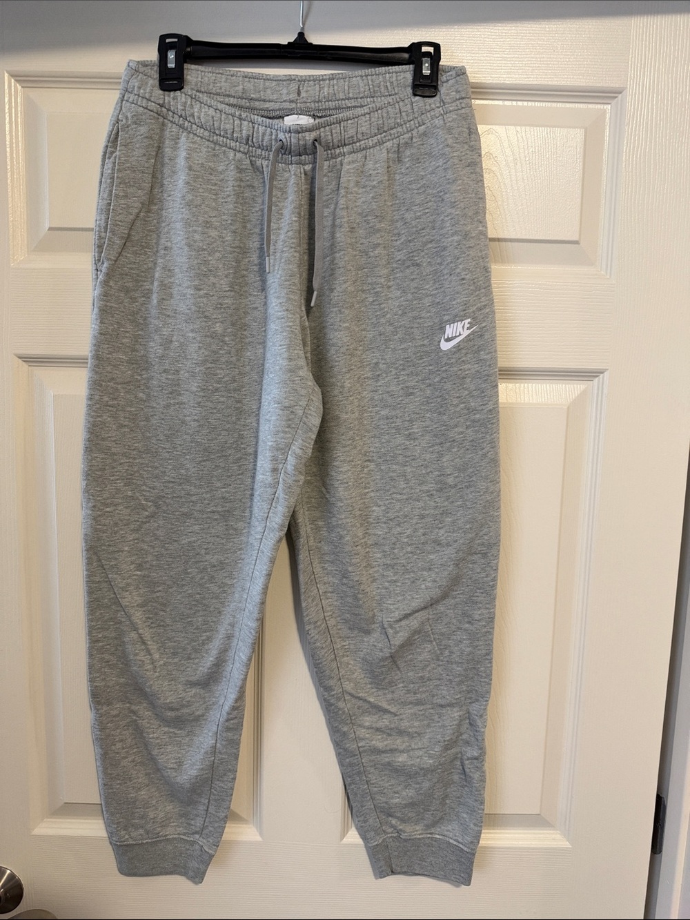 Nike Gray Women’s Fleece Joggers with White Logo